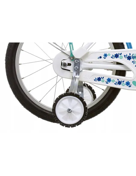 Dziecięcy Rowerek 16 Dziewczynki Koszyk Kółka boczne