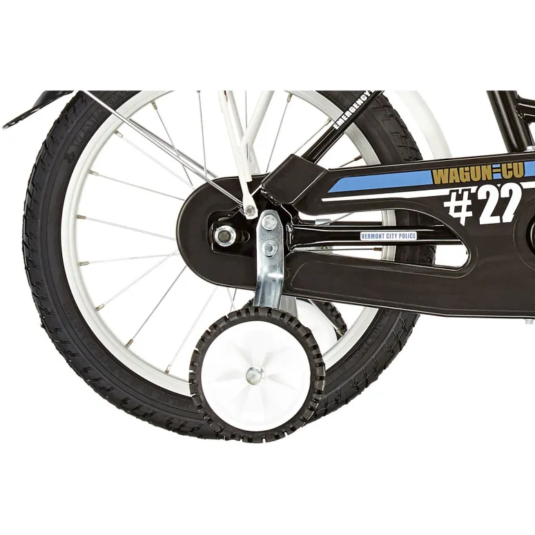 Dziecięcy Rower 18 Policja Koła Boczne 5+ Chłopiec