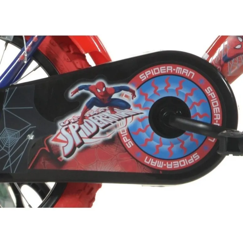 Rowerek Dziecięcy Chłopca 16 Spiderman Koła Boczne