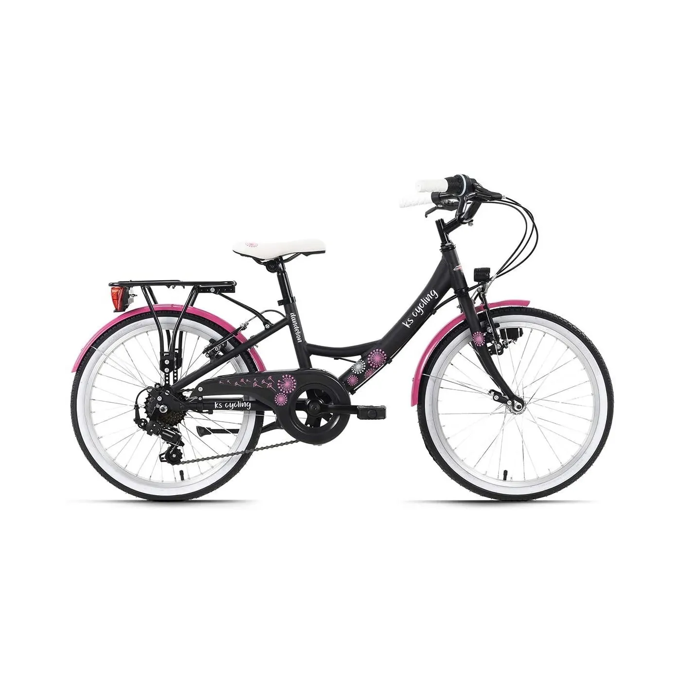 Dziewczęcy Rower Miejski 20 Oświetlenie Lekki ALU