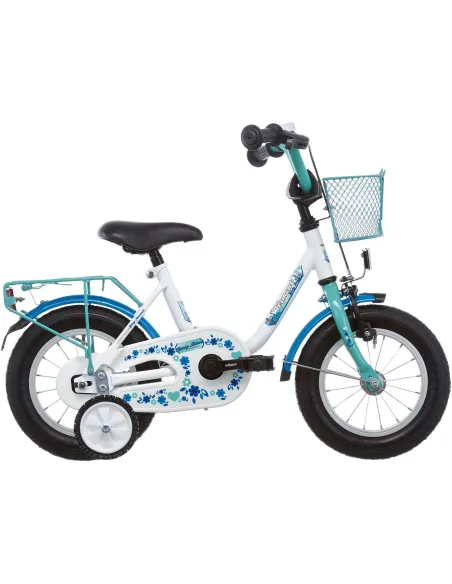 Dziecięcy Rowerek 12 Dziewczynki Koszyk Kółka boczne