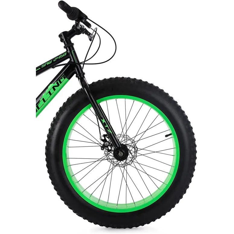 Rower Chłopięcy Fatbike 24 Grube Opony Komunia