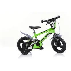 Dziecięcy Rower Miejski 12 Dino 3+ Kółka Boczne