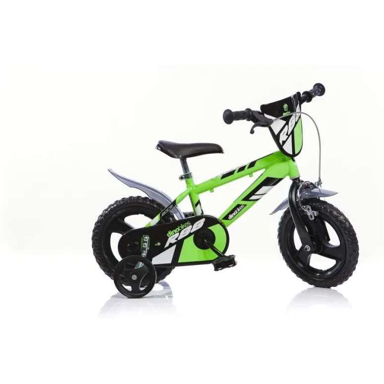 Dziecięcy Rower Miejski 12 Dino 3+ Kółka Boczne