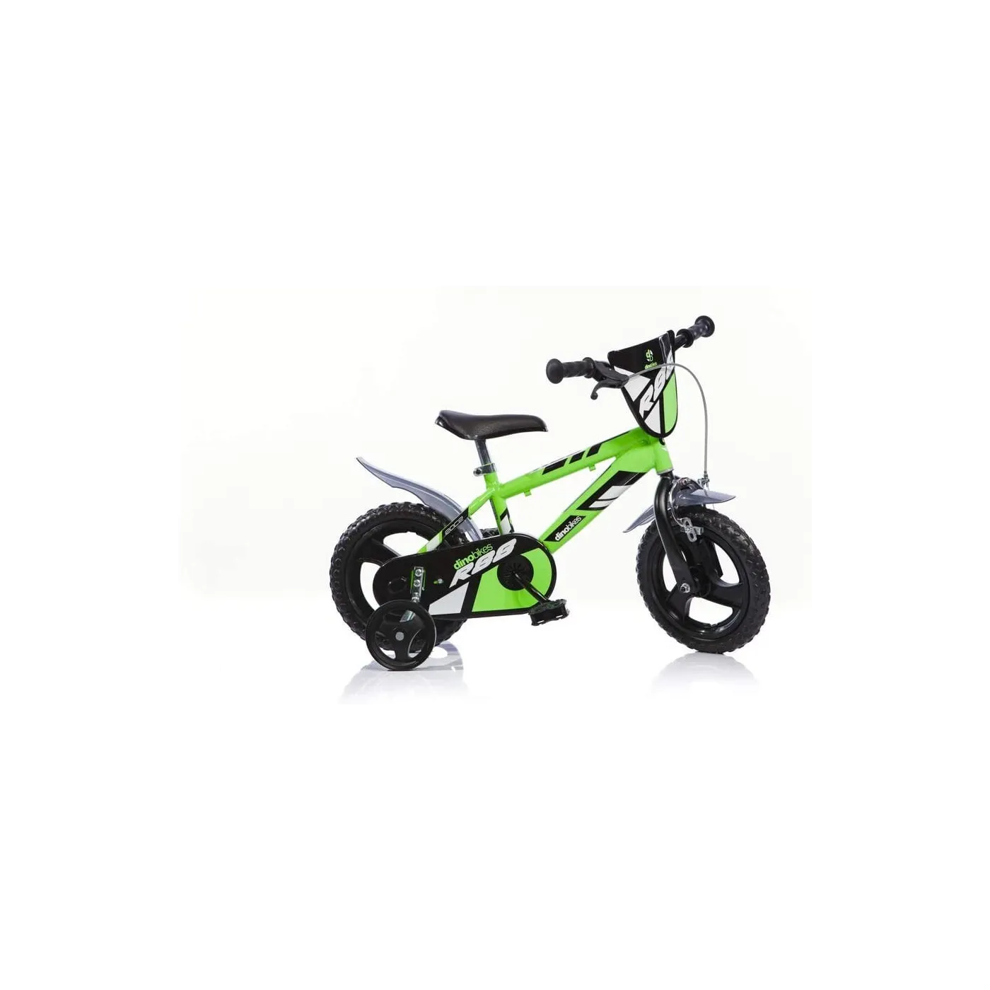 Dziecięcy Rower Miejski 12 Dino 3+ Kółka Boczne