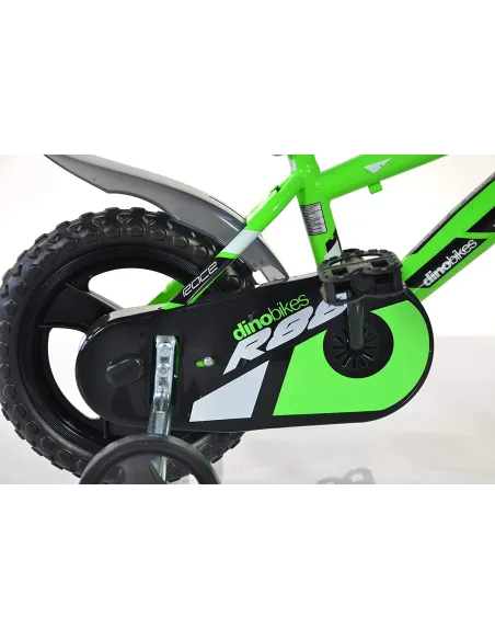 Dziecięcy Rower Miejski 12 Dino 3+ Kółka Boczne