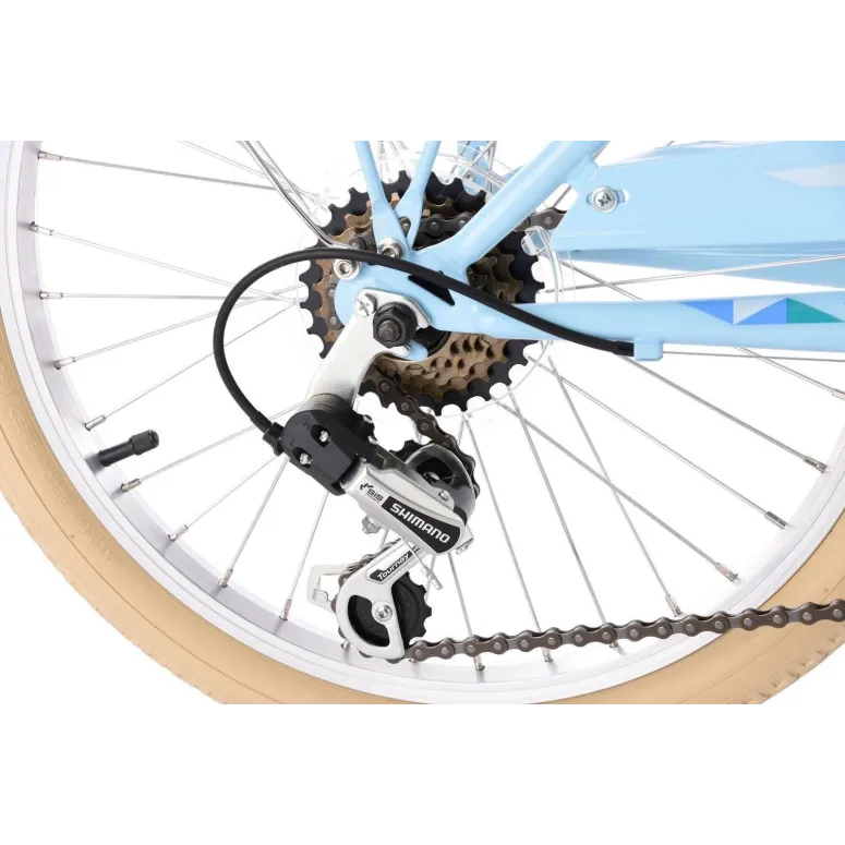 Dziewczęcy Rower Miejski 20 Bagażnik 6 Biegów