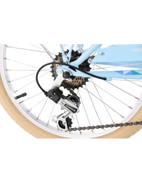 Dziewczęcy Rower Miejski 20 Bagażnik 6 Biegów