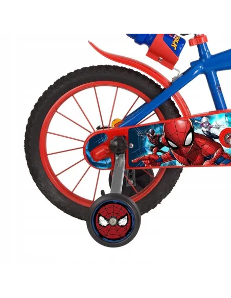 Rower Dziecięcy 14 Chłopięcy Koła Boczne Spiderman