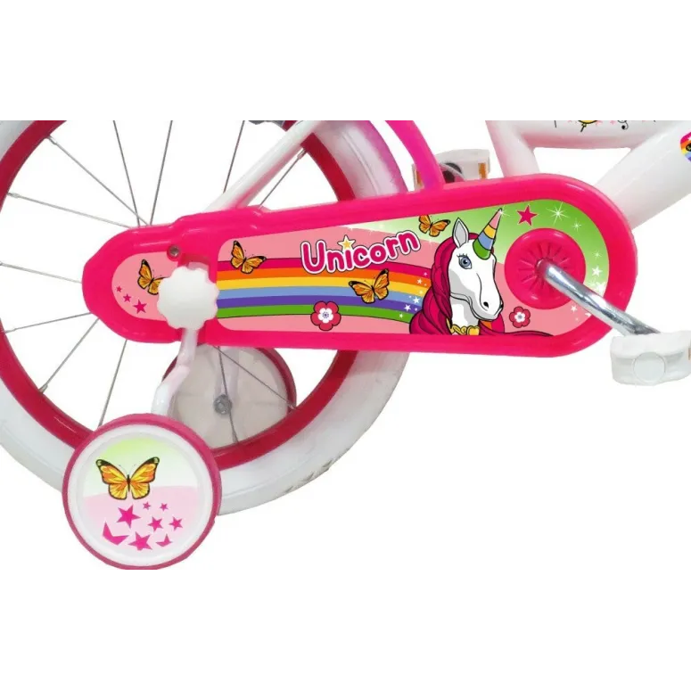 Dziecięcy Rower Dziewczęcy 16 Jednorożec Kółka
