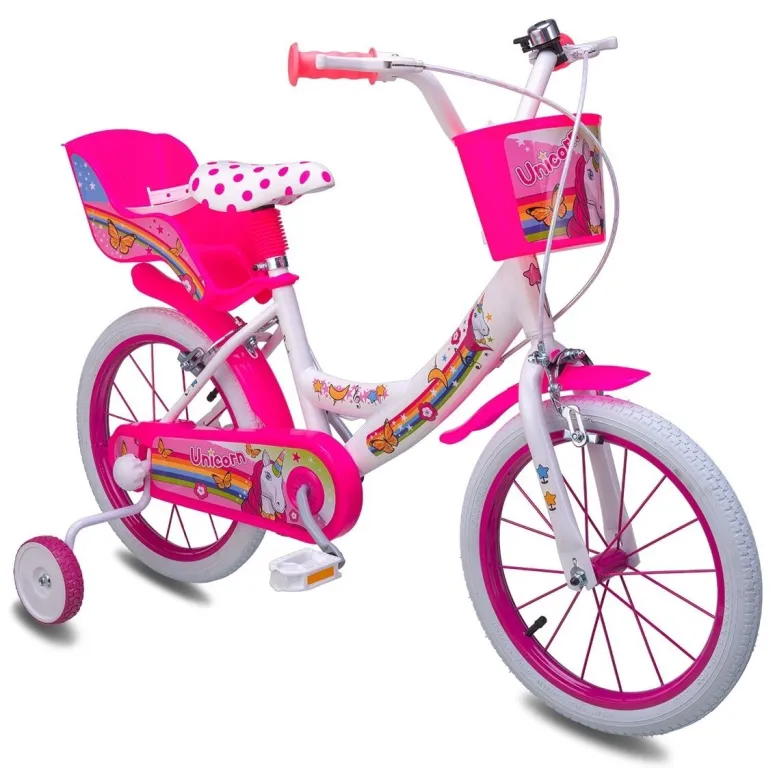 Dziecięcy Rower Dziewczęcy 16 Jednorożec Kółka