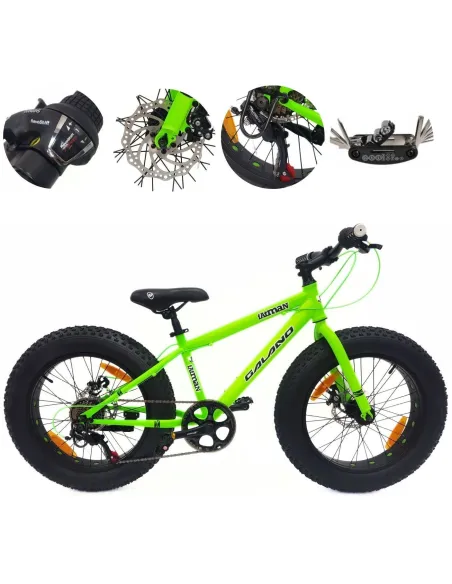 Rower Dziecięcy Fatbike 20 Stal Chłopięcy Tourney Tarcze Stopka