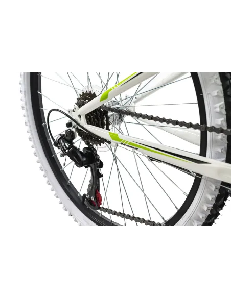 Rower Górski Młodzieżowy 24 MTB Dziecięcy 6 Biegów Stalowy Stopka V Brake