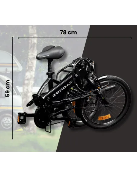 Elektryczny Rower Składany 20 Męski Damski Składak 7,8Ah Wspomaganie 3 Tryb