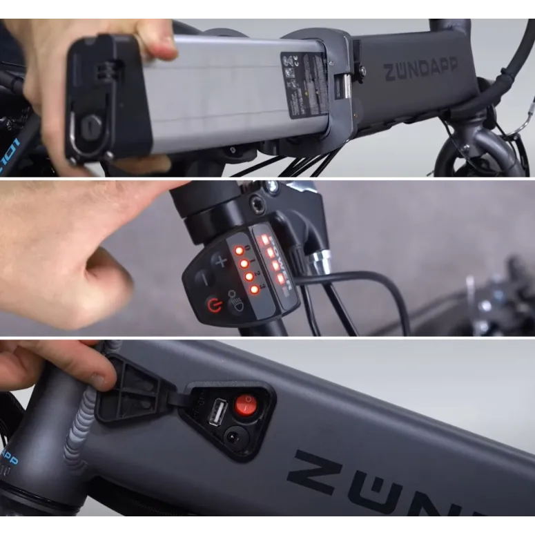 Elektryczny Rower Składany 20 Męski Damski Składak 7,8Ah Wspomaganie 3 Tryb