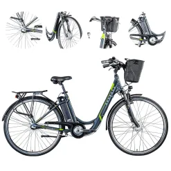 Elektryczny Rower Miejski 28 Nexus 3 Wspomaganie 5 Trybów 10,4 Ah Dzwonek
