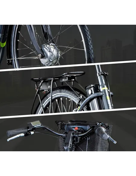 Elektryczny Rower Miejski 28 Nexus 3 Wspomaganie 5 Trybów 10,4 Ah Dzwonek