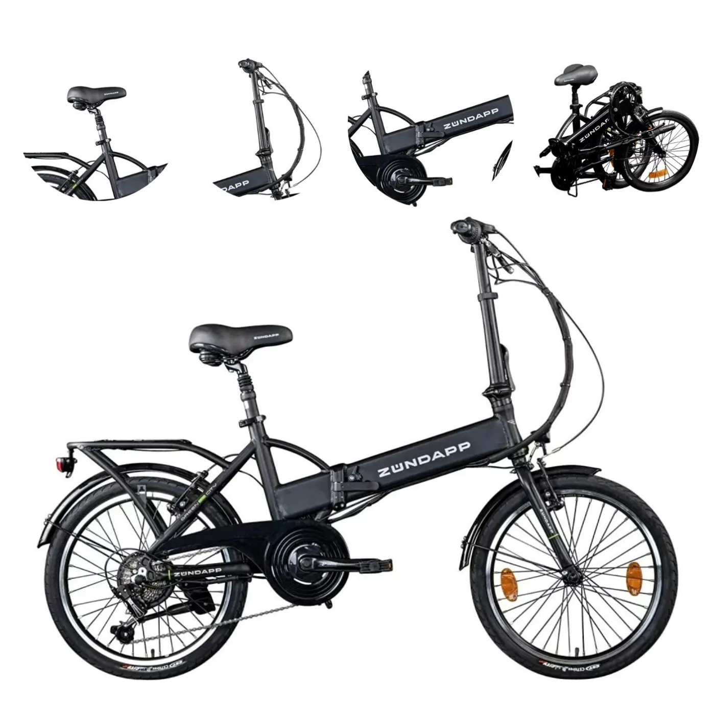 Elektryczny Rower Składany 20 Wspomaganie Składak 3 Tryby Revo Męski Damski