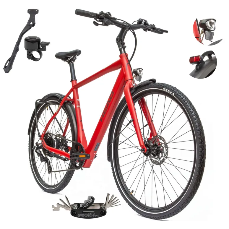 Rower Elektryczny Męski Trekkingowy 28 HEAD 250W Bafang Hydraulika Lekki