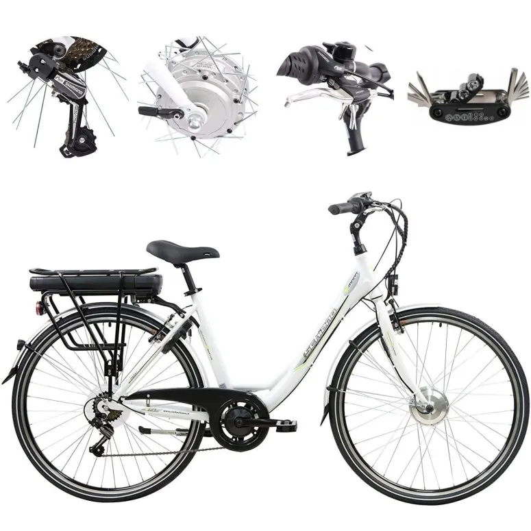 Rower Elektryczny Miejski 28 Wspomaganie 250W 80km Unisex Aluminiowy