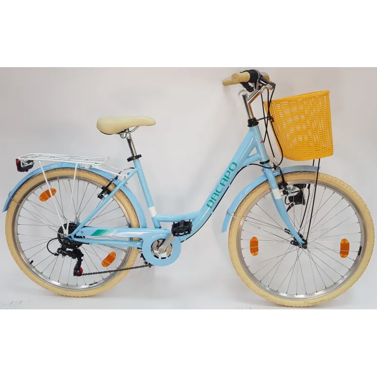 Rower Damski Miejski Koła 26" Koszyk SHIMANO Bagażnik Oświetlenie Dynamo