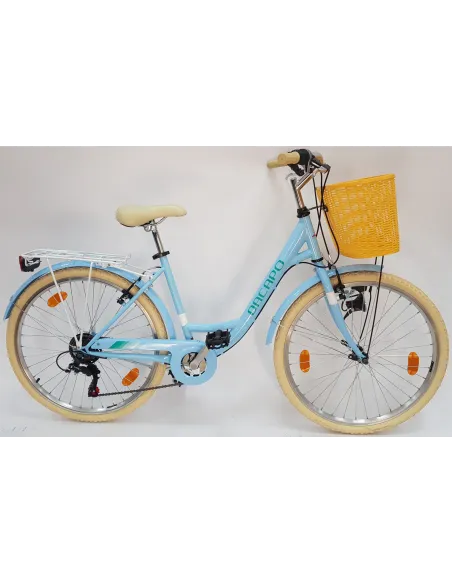 Rower Damski Miejski Koła 26" Koszyk SHIMANO Bagażnik Oświetlenie Dynamo