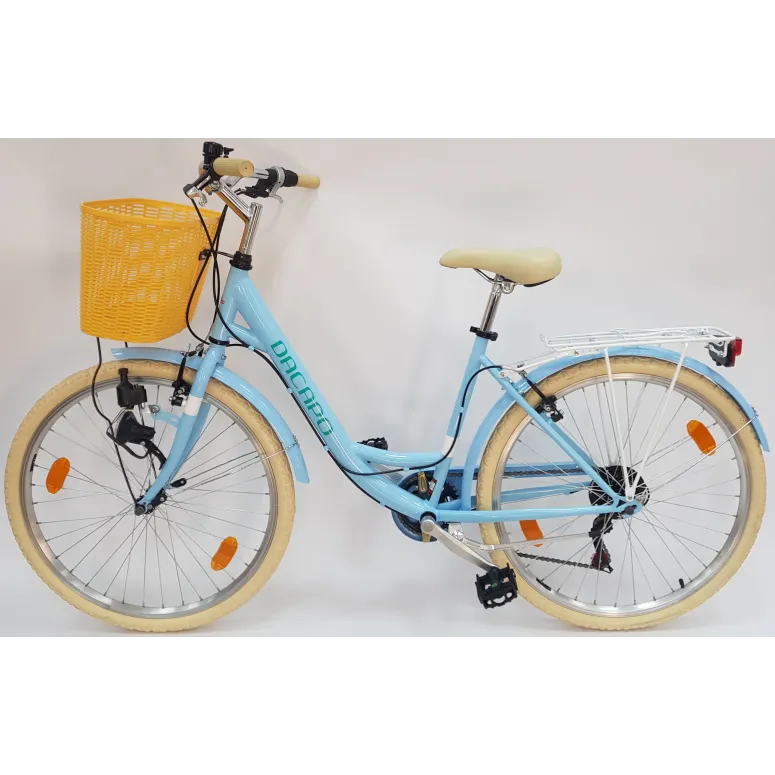 Rower Damski Miejski Koła 26" Koszyk SHIMANO Bagażnik Oświetlenie Dynamo