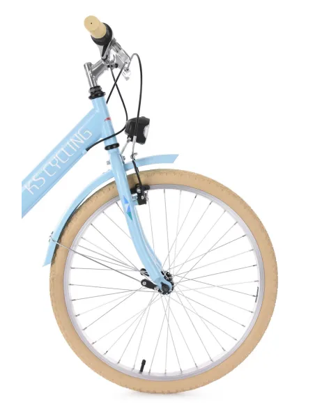 Rower Dziecięcy Miejski 24" Dziewczęcy SHIMANO Błotniki Bagażnik Światła