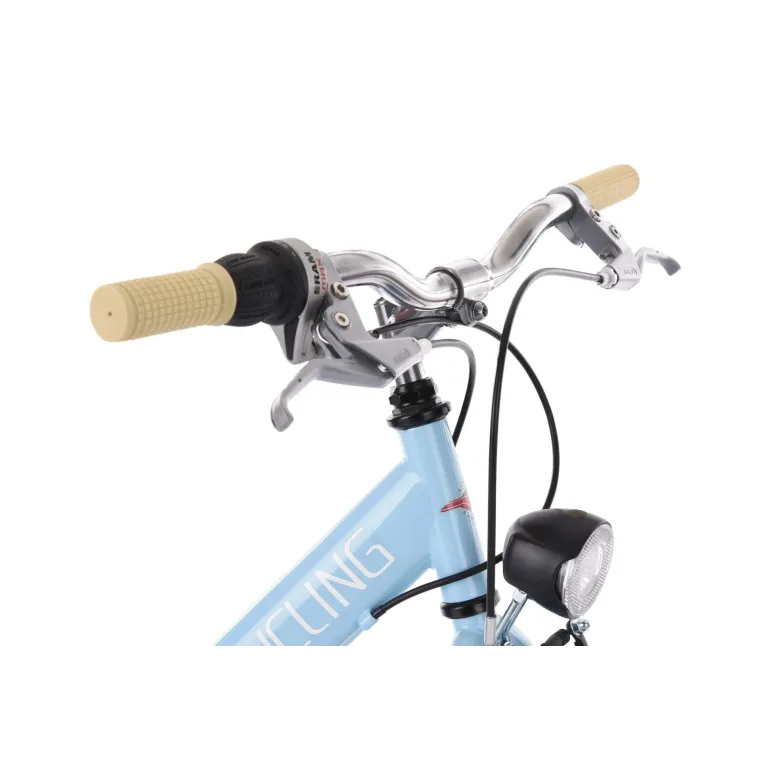 Rower Dziecięcy Miejski 24" Dziewczęcy SHIMANO Błotniki Bagażnik Światła