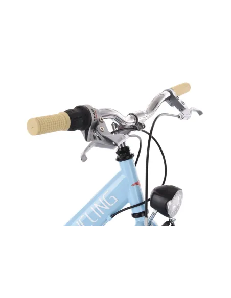 Rower Dziecięcy Miejski 24" Dziewczęcy SHIMANO Błotniki Bagażnik Światła