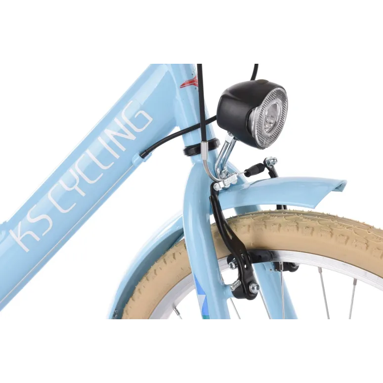 Rower Dziecięcy Miejski 24" Dziewczęcy SHIMANO Błotniki Bagażnik Światła