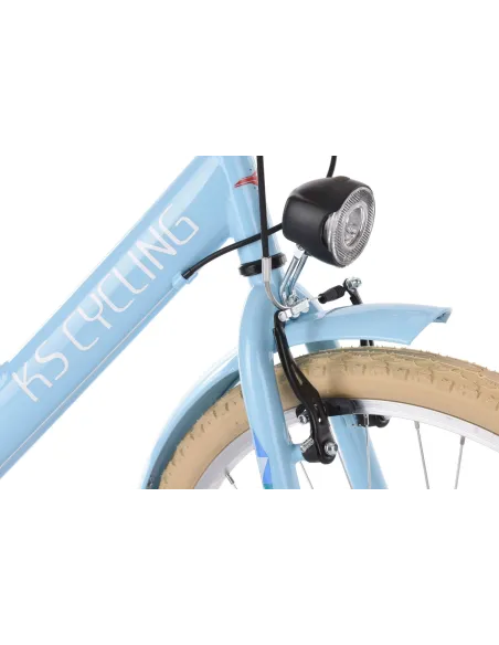 Rower Dziecięcy Miejski 24" Dziewczęcy SHIMANO Błotniki Bagażnik Światła