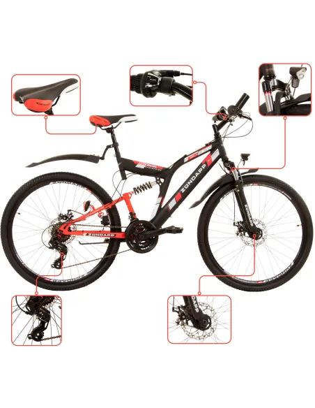 Rower Męski Górski 26 MTB Damski Tarcze Amortyzacja Młodzieżowy Oświetlenie