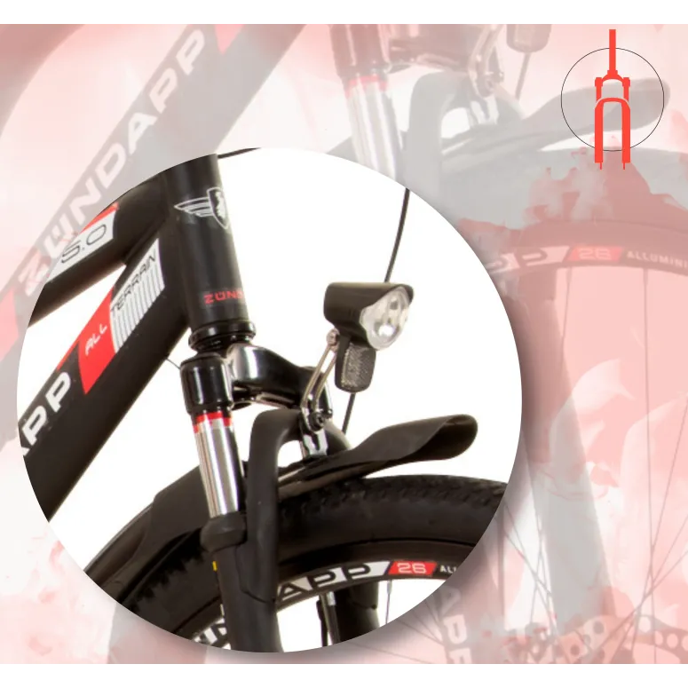 Rower Męski Górski 26 MTB Damski Tarcze Amortyzacja Młodzieżowy Oświetlenie