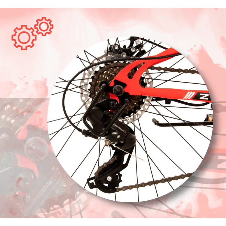 Rower Męski Górski 26 MTB Damski Tarcze Amortyzacja Młodzieżowy Oświetlenie