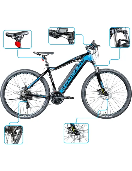 Rower Elektryczny Męski Damski Górski 27,5" Alu 250 W Amory Tarcze LCD MTB