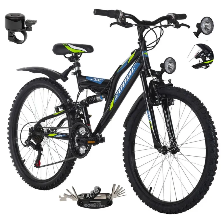 Rower Chłopięcy Górski Koła 24" Junior MTB SHIMANO Oświetlenie Dynamo Amory