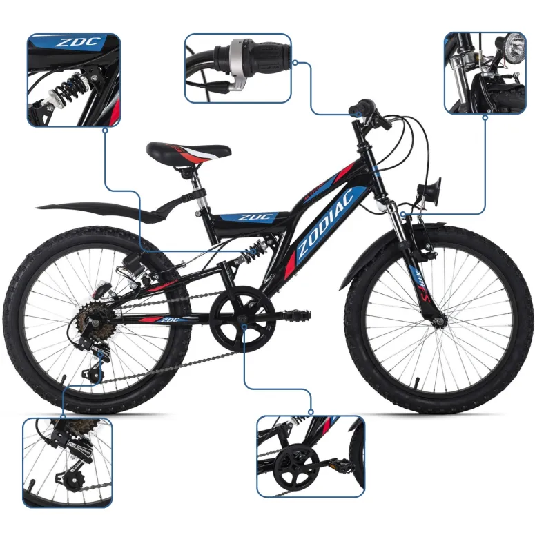 Rower Chłopięcy Dziecięcy 20" SHIMANO Błotniki Oświetlenie Dynamo Amory