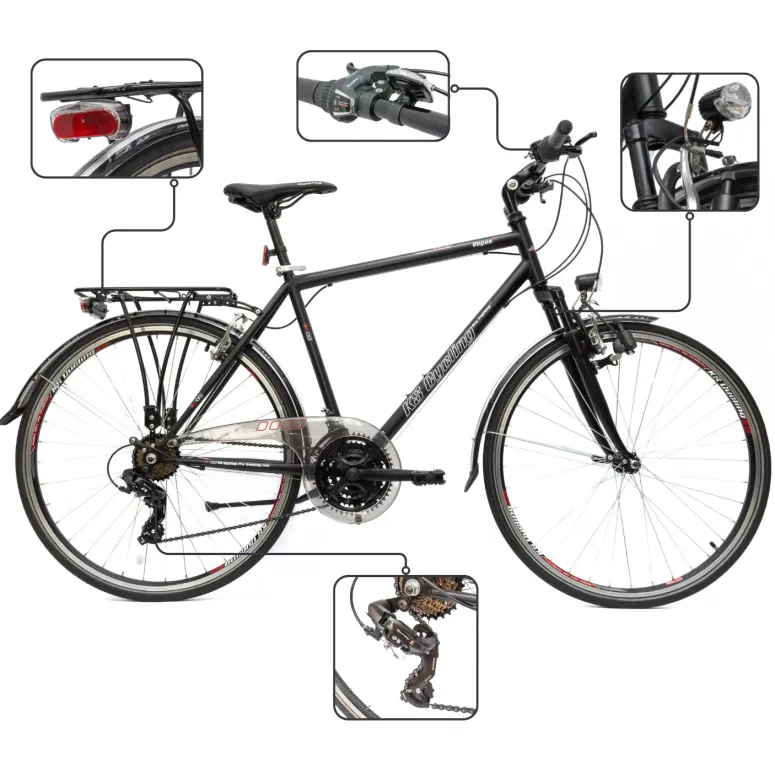 Rower Trekkingowy Męski 28" Turystyczny Revoschift Bagażnik Oświetlenie