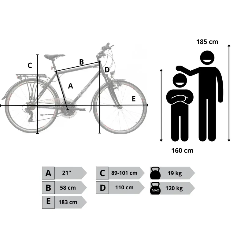 Rower Trekkingowy Męski 28" Turystyczny Revoschift Bagażnik Oświetlenie
