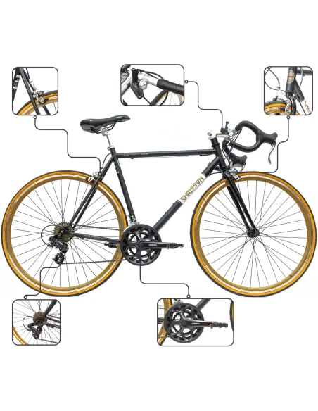 Rower Męski Szosowy Koła 28 Dual Pivot Shimano Retro Wyścigowy Kolarzówka