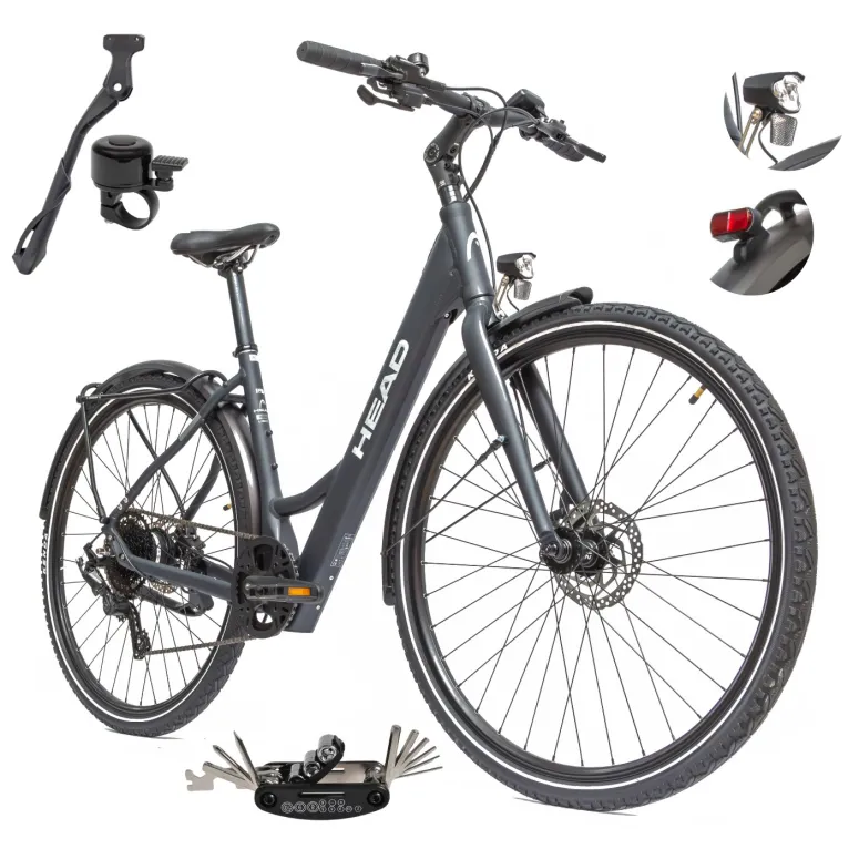 Rower Elektryczny Damski Trekkingowy 28 HEAD 250W Bafang Hydraulika Lekki