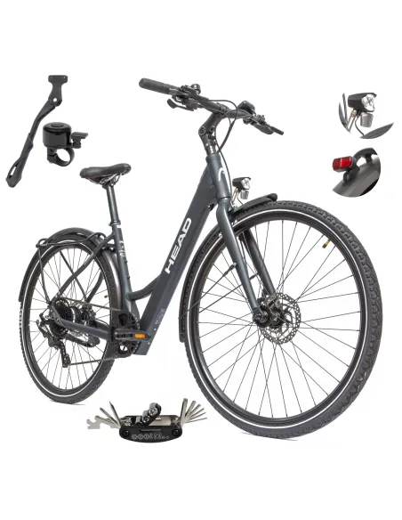 Rower Elektryczny Damski Trekkingowy 28 HEAD 250W Bafang Hydraulika Lekki