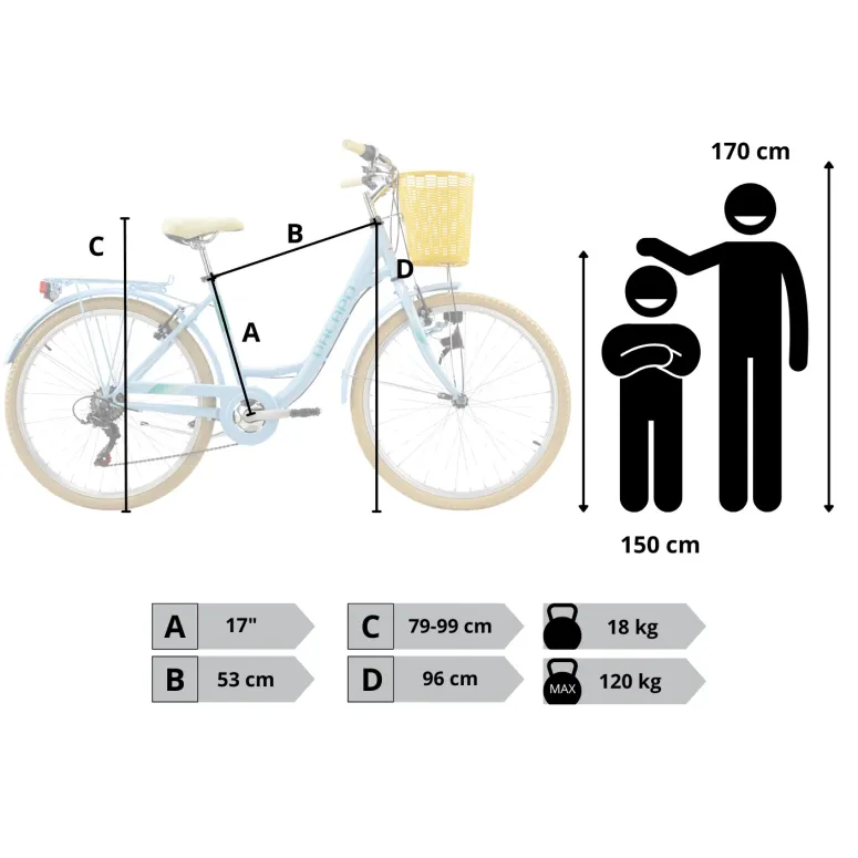 Rower Damski Miejski Koła 26" SHIMANO Koszyk Oświetlenie Dynamo Bagażnik