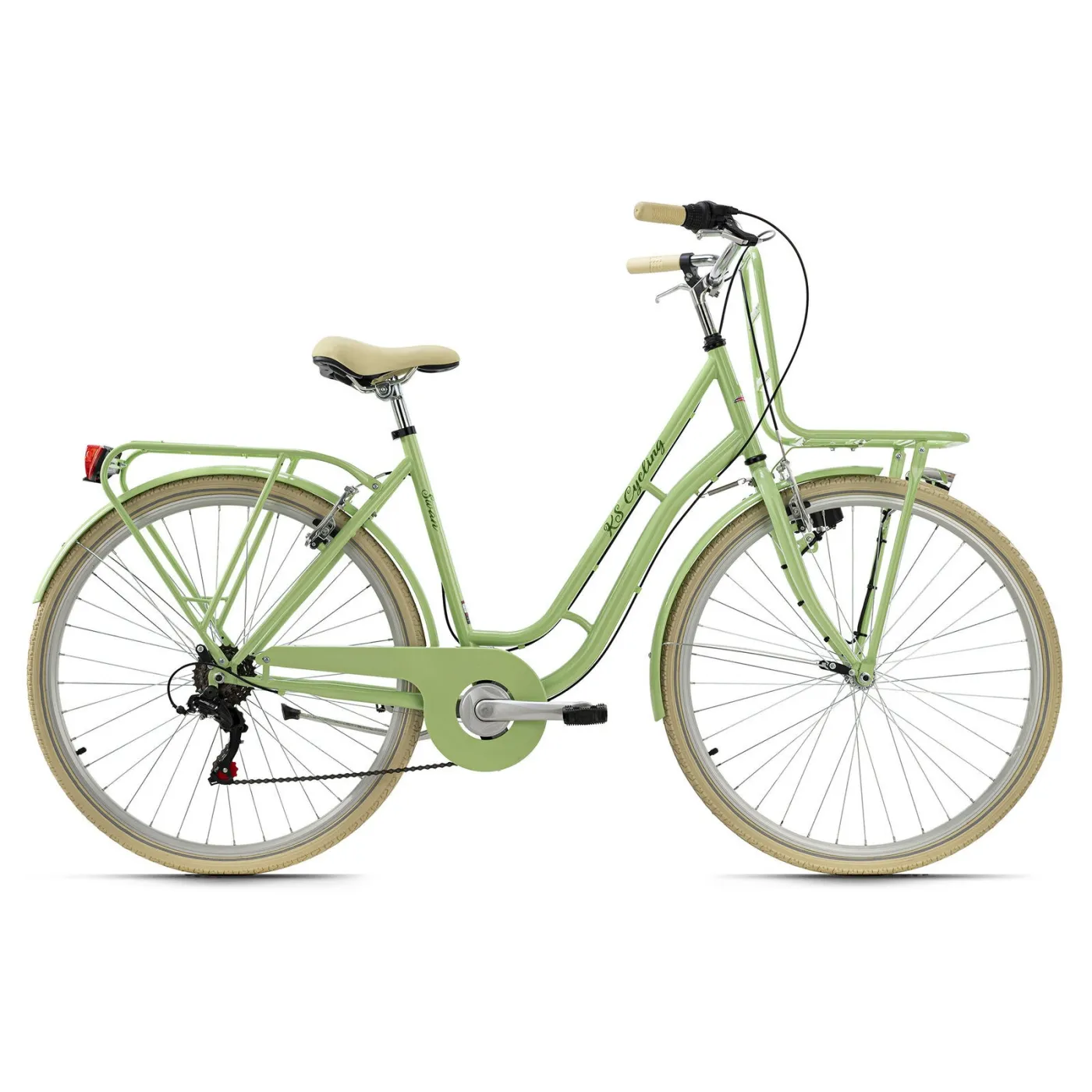 Damski Rower Miejski Retro 28 Jasne Opony Dynamo - 1