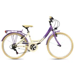 Dziewczęcy Rower Miejski Damka 24 Światła Bagażnik