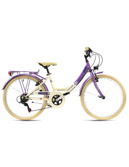 Dziewczęcy Rower Miejski Damka 24 Światła Bagażnik - 1