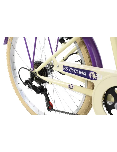 Dziewczęcy Rower Miejski Damka 24 Światła Bagażnik - 7