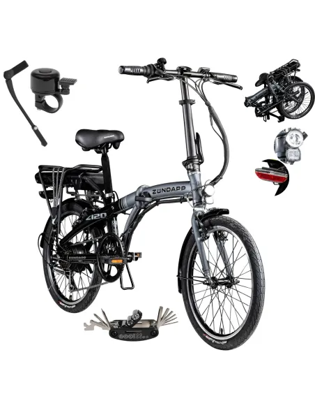 Rower Elektryczny Męski Damski Składany 20" Miejski Składak 250 W SHIMANO