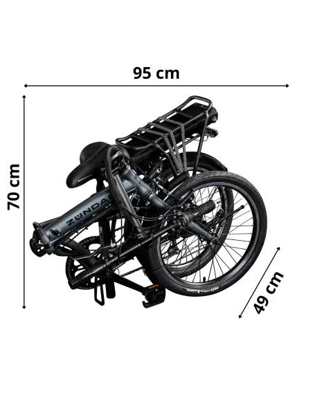 Rower Elektryczny Męski Damski Składany 20" Miejski Składak 250 W SHIMANO